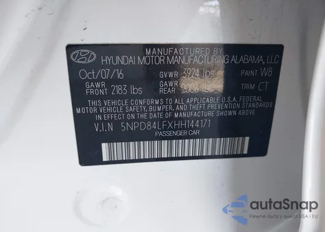 2017 Hyundai Elantra Value Edition from USA, damaged, VIN 5NPD84LFXHH144171